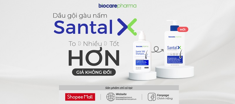 Dầu gội Biocare Pharma santal 300 thay đổi nhận diện