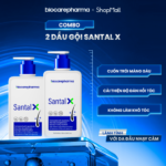 Combo 2 Chai Dầu Gội Gàu Ngứa Santal X Shampoo BiocarePharma