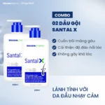Combo 2 Chai Dầu Gội Gàu Ngứa Santal X Shampoo BiocarePharma