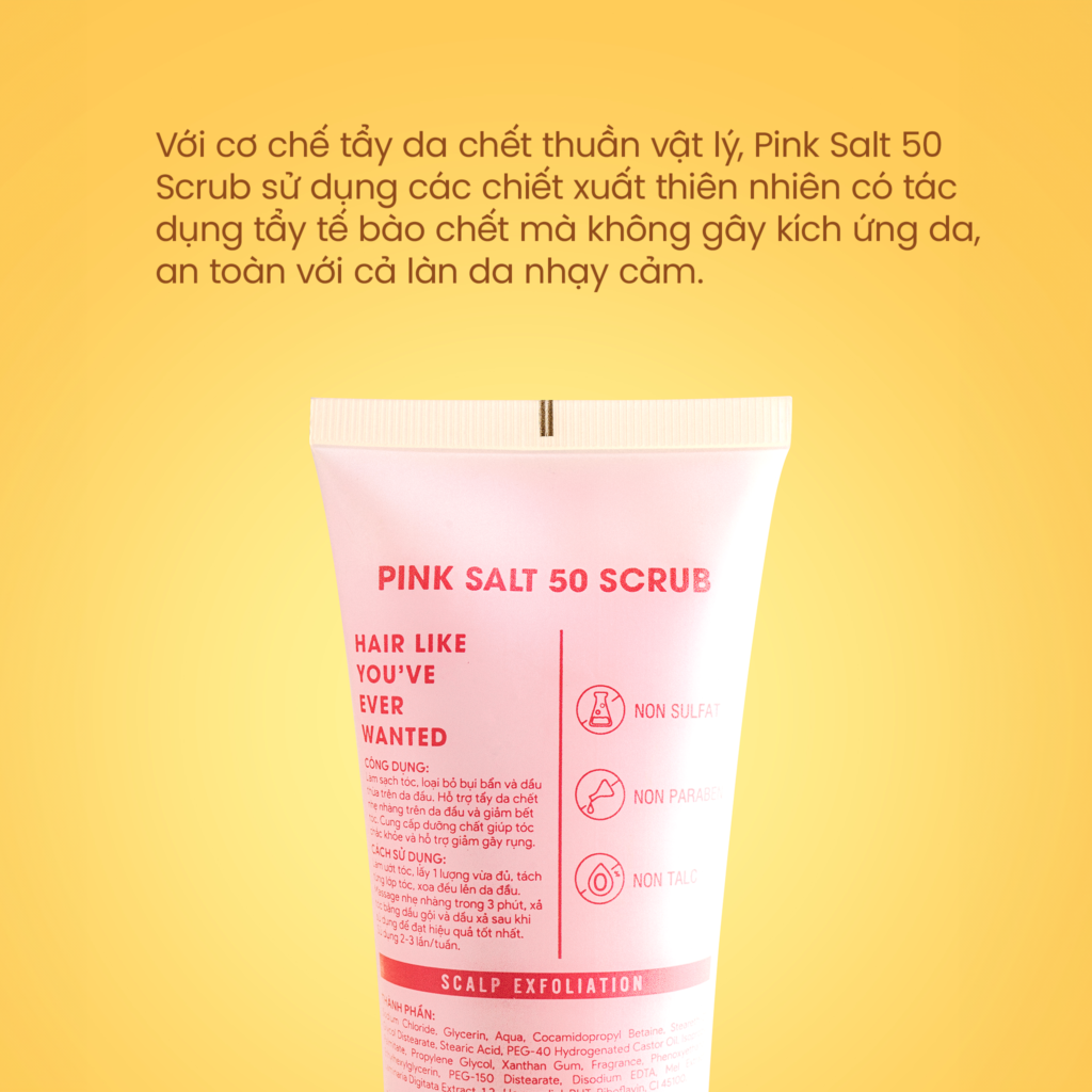 Tẩy Tế Bào Chết Da Đầu Pink Salt 50 Scrub 150ml