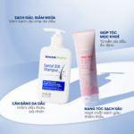 Combo dầu gội Santal 300 kết hợp tẩy tế bào chết da đầu Pink Salt 50 Scrub BiocarePharma