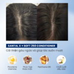 Combo gội xả dành cho tóc gàu ngứa hư tổn Santal X và Soft 250 BiocarePharma