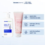 Combo dầu gội Santal 300 kết hợp tẩy tế bào chết da đầu Pink Salt 50 Scrub Biocare Pharma