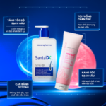 Combo dầu gội Santal X kết hợp tẩy tế bào chết da đầu Pink Salt 50 Scrub Biocarepharma