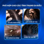 Combo dầu gội Santal X kết hợp tẩy tế bào chết da đầu Pink Salt 50 Scrub Biocarepharma