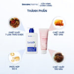 Combo dầu gội Santal X kết hợp tẩy tế bào chết da đầu Pink Salt 50 Scrub Biocare Pharma