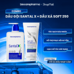 Combo gội xả dành cho tóc gàu ngứa hư tổn Santal X và Soft 250 BiocarePharma