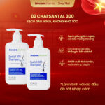 Combo 2 Chai Dầu Gội Gàu Ngứa Santal 300 Shampoo Biocarepharma