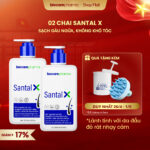 Combo 2 Chai Dầu Gội Gàu Ngứa Santal X Shampoo BiocarePharma