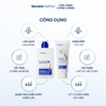 Combo gội xả dành cho tóc gàu nấm hư tổn Santal X và Soft 250 Biocare Pharma