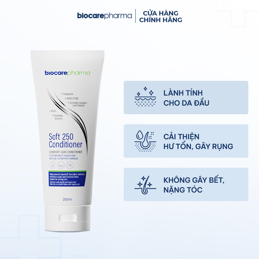 Dầu xả chuyên cho da đầu gàu nấm Soft 250 Conditioner