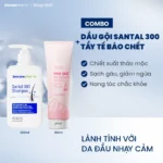 Combo dầu gội Santal 300 kết hợp tẩy tế bào chết da đầu Pink Salt 50 Scrub BiocarePharma