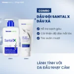 Combo gội xả dành cho tóc gàu ngứa hư tổn Santal X và Soft 250 BiocarePharma