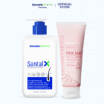 Combo dầu gội Santal X kết hợp tẩy tế bào chết da đầu Pink Salt 50 Scrub Biocare Pharma