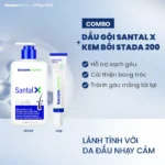 Combo Gàu Ngứa Thế Hệ Mới Santal X & Kem Bôi Stada 200